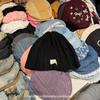 Sombrero de Lana Coreano Combinable para Mujer Otoño e Invierno Cabeza Grande Cálido Sombrero para el Frío Protección para las Orejas Sencillo Casual Sombrero de Punto para Hombre