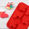 Que molde para pastel de Navidad 6 incluso molde para pastel de Navidad silicona DIY herramientas de horneado fábrica punto de venta directa
