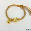 Olla de Miel del Osito DIY Joyería Hecha a Mano Mismo Estilo Tienda de Oro Cobre Plano Chapado en Oro de 24K Pulsera DIY Estilo Popular Xiaohongshu