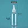 Botella dispensadora de plástico PET de poliéster con punta transparente de 60 ml y 50 ml para tinta pigmentada.