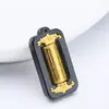 Pie de oro 999 oro incrustado jade Baifu para transportar el barril tiempo para correr joyería retro colgantes para hombres y mujeres regalo en vivo al por mayor