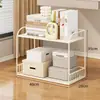 Estante móvel, cesto de armazenamento sob a mesa, solução de armazenamento doméstico para mesas, carrinho com rodas, organizador de estante