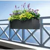 Maceta de balcón autoabsorbente para colgar en la pared, barandilla, valla, repisa de ventana rectangular, caja de plantación popular para exteriores, maceta
