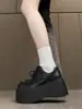 Zapatos Bajos Gruesos de Moda para Mujer 2026 Invierno Nuevos Populares Estilo Británico Retro Mocasines Zapatos Pequeños de Cuero para Mujer