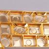 Embalaje de Alimentos Blíster Concha con Bandeja Interior Chapada en Oro, Caja de Plástico Sellada a Prueba de Humedad Ecológica de Grado Alimenticio