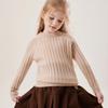 Suéter de punto de cachemira suave y ceroso de alta calidad, Otoño e Invierno, Camiseta base de cachemira engrosada para niños y niñas, Interior cálido