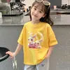 Camiseta de Manga Corta para Niña Verano 2026 Nueva Elegante Ropa Infantil Moda Infantil Top de Algodón Puro Verano Manga Media para Niños