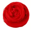 Bufanda Grande Roja de Seda para Mujer, Bufanda de Moda para Primavera y Otoño, Chal de Gasa, Bufanda de Color Sólido para Invierno, Bufanda Larga para Bailar, Nueva