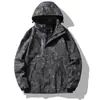 Chaqueta de camuflaje de una sola capa para pareja, ropa de montañismo a prueba de viento e impermeable para hombre, chaqueta ligera, transpirable y duradera para pesca al aire libre para hombres y mujeres