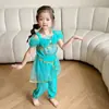 Comercio Exterior Ropa Infantil Traje de Baile Latino Niña Princesa Jasmine Traje cos Anime Disfraz de Halloween