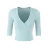 Atuendo de puro deseo estilo francés: Camiseta de manga media con cuello en V, falda midi/larga con abertura en dos versiones, conjunto ajustado y que realza la figura para mujer en verano