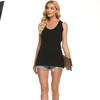 Camisa básica sem mangas Amazon, colete pequeno e sexy justo, suéter de malha para mulheres, verão 2020, transfronteiriça, Europa e América