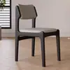 Cadeira de jantar em madeira maciça com encosto de almofada macia, adequada para salas de jantar domésticas, confortável para sentar por longos períodos, cadeira de lazer, cadeira de escritório, cadeira simples para estudo