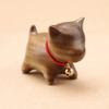 Figura Pequena de Cachorro em Laca Pintada em Sândalo Ornamento de Mesa para Casa Pet da Moda Artesanato de Escultura em Madeira Brinquedo para Homens e Mulheres