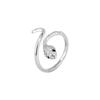 Anillo de serpiente estilo frío europeo y americano ins celebridad de Internet moda personalidad combina con todo anillo de serpiente con incrustaciones de diamantes suministro de comercio exterior