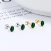 Aretes de tachuela de hilo de aguacate para mujer verano plata de ley 925 2022 nueva moda simples para el lóbulo de la oreja estilo frío joyería para la oreja