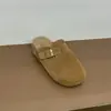 Mules Artísticas Fechadas de Salto Grosso Estilo Mori para Mulheres, Calce Fácil Fofas Sapatos Birkenstock de Couro Genuíno