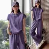Traje Deportivo Casual de Verano 2026 para Mujer, Holgado Talla Grande, Moderno, Elegante, con Estilo, Conjunto de Dos Piezas