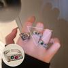 Anel de Esmalte Estilo Coreano para Mulheres, Moda Vintage, Anel Ajustável Elegante com Zircônia Microincrustada, Anel da Moda para o Dedo Indicador