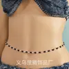 WMS 2023 Nueva Cadena de Cintura con Perlas Blancas y Negras Cadena Corporal de Metal de Aleación para Bikini