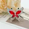 Aleación Nuevo Doble Cara Pedrería Cristal Mariposa Hilo Cuentas Trabajo Pesado DIY Cuatro Agujeros Cadena de Teléfono Llavero Accesorios