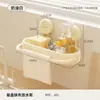 Estante de Almacenamiento para Cocina, Estante sin Taladro para Guardar y Escurrir Paños, Estante de Almacenamiento con Ventosa para Esponjas y Lana de Acero