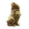Talla de Boj Natural Artesanía de Madera Maciza Adorno Portátil de Mano para Hombres Unicornio de Llama