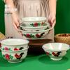 Estilo Retro Mercado de Pollo Grande Olla Vieja Caliente Vientre Peludo Rodaja de Cintura Ingredientes Pequeños Cuenco de Encimera Plato para Aceite Cuenco Vajilla de Melamina Plato Redondo