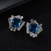 Brincos para Mulheres, Zircônia Micro-Incustada em Cobre, Joia de Orelha com Agulha de Prata S925, Novo Estilo de Nicho, Design Simples da Moda, Acessórios Elegantes e Versáteis
