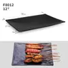 Plato especial para tienda de barbacoa rectangular melamina vajilla de plástico negro comercial kebab de ostra brochetas fritas plato creativo
