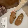 Zapatos planos de maternidad, diseño de otoño, nueva colección 2026, zapatos casuales sin cordones con suelas suaves, estilo retro Birkenstock, para mujer, diseño de nicho