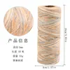 Nueva Cuerda de Cáñamo Teñida por Sección de 2 mm x 50 m, Gradiente Colorido, Hecha a Mano para DIY, Tejida, Cuerda para Etiqueta Colorida, Lanyard, Empaque de Caja de Regalo
