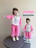 Conjunto de Primavera 2026 para Meninas Nova Moda de Primavera Moletom Estiloso Infantil e Calça Casual Conjunto de Duas Peças Roupas de Bebê