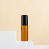 Botella de vidrio con roller de 3ml 5ml 10ml, delgada, color ámbar, para perfume, sub-embotellado de aceites esenciales, botella de muestra pequeña, no ocupa espacio