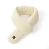 Cachecol de inverno novo transfronteiriço aquecimento inteligente carregamento USB aquecimento masculino e feminino cor sólida proteção do pescoço cachecol com massagem por vibração