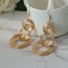 Pendientes circulares multicapa de metal distintivos, nuevos y europeos y americanos, pendientes largos retro exagerados de círculo grande, pendientes populares en Internet para mujeres.