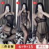 Lin Linting sexy underwear cross-border tamanho grande sexy perspectiva oco conjunta tentação terno uma geração de cabelo