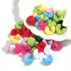 30/paquete color acrílico semicírculo giratorio música para comer agujero goloso cuentas diy cadena de teléfono móvil colgante accesorios venta al por mayor