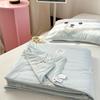 Tipo Macio Ceroso A Leite Tricotado Algodão Estampado Verão Colcha Fresca Solteiro Casal Quarto com Ar Condicionado Cobertor Fino Lavável à Máquina