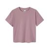 Camiseta Feminina Manga Curta Gola Redonda 230g Feita de 92% Algodão Penteado e Fio de Elastano, Corte Ajustado, Camiseta Feminina Casual Manga Curta