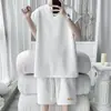 Chaleco sin mangas de Comercio Exterior para Hombre, Ropa de Verano para Hombre, Pantalones Cortos Deportivos Sueltos de Marca de Moda, Traje Casual de Verano