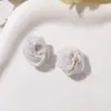 Lindo Estilo Ligero de Primavera Malla de Encaje Crema Capullo de Flor Pequeña Clip Lateral DIY Goma para el Cabello Accesorio para el Cabello Decoración para Zapatos y Sombreros Accesorios Florales