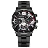 Reloj de Cuarzo Deportivo para Hombre con Correa de Acero, Calendario, Manecillas Luminosas, Venta Caliente Transfronteriza, Reloj para Hombre, Venta al por Mayor