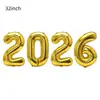 2026 Artículo Popular Transfronterizo Feliz Año Nuevo Banner de Año Nuevo Negro Dorado Globo de Fiesta Banner de Cola de Pez Decoración