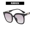 Gafas de sol con forma de uña de arroz, nuevas gafas de sol redondas para mujer, gafas de sol con sentido avanzado, gafas de sol huecas personalizadas populares en Internet, de moda.