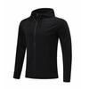 Chaqueta Deportiva con Capucha para Hombre Amazon Primavera y Otoño Color Sólido Sudadera Casual Exterior para Correr Cremallera Tela Secado Rápido