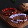 Nueva Pulsera de Estilo Chino Moda Versátil Ónix Rojo Piedra Rosa Jade Rojo Sándalo Cristal Pulsera Doble Círculo Explosiones de TikTok