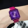 Reloj Cuadrado GEDI para Mujer Reloj Trendy para Estudiante Moda Correa de Cuero Impermeable Reloj Casual para Mujer Esfera Grande Reloj de Pulsera de Cuarzo