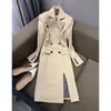 Elegante gabardina para mujer, nueva colección de otoño 2026, longitud media, abrigo fino de principios de otoño, ropa de mujer de moda