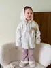 Ropa para Niños Zhe Li Chaqueta con Capucha para Niñas Invierno Dibujos Animados Forro Polar Doble Cara Cárdigan Infantil Top Ropa para Bebé Niña Clase A